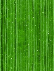 Vertical green lines with sparkles.