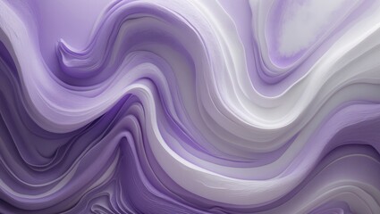 Abstract lavender and white swirls with flowing lines and delicate textures creating a soothing and artistic background design.