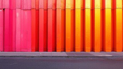 Fototapeta premium Vibrant Urban Wall: A Spectrum of Color