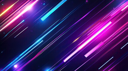 Abstract neon light sci-fi modern futuristic background. Abstract futuristic background with pink blue glowing neon and bokeh lights. Data transfer concept.