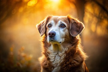 Fototapeta na wymiar Sad Senior Dog Needs a Loving Home - Compassionate Pet Adoption Stock Photo