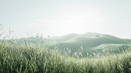 Fototapeta premium Serene Rolling Hills Landscape Photography