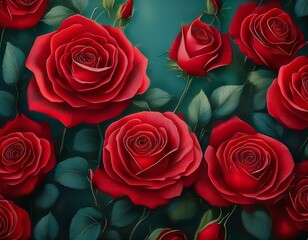 Obraz premium Hintergrund rote Rosen