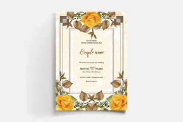 BRIDAL SHOWER FLORAL INVITATION TEMPLATE