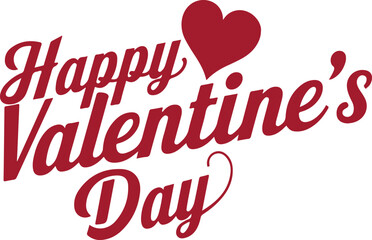 happy valentine's day typography 