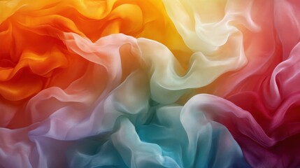 Obraz premium Colorful flowing liquid textures with a glossy effect, dreamy and soft aesthetic, perfect for modern branding and design