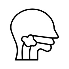 Throat Cancer Icon Design