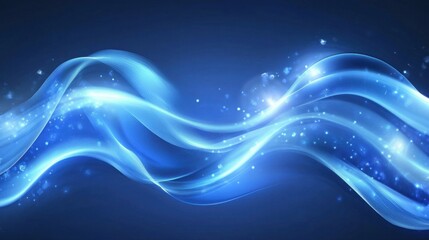 Dynamic flowing transparent liquid waves, glowing futuristic backlight, abstract high-resolution artwork, modern and stylish
