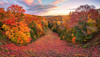 Fototapeta premium The beauty of autumn colors invites reflection and peace. 