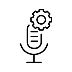 Podcasting Gear Icon Design