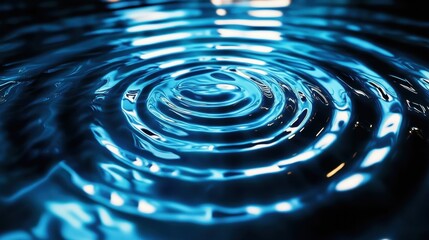 Glass-like liquid ripples with metallic neon reflections, ultra-detailed, futuristic and mesmerizing digital composition