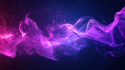 Fototapeta premium Glowing transparent fluid forms in deep violet tones, futuristic and ethereal, perfect for sci-fi backgrounds and creative projects