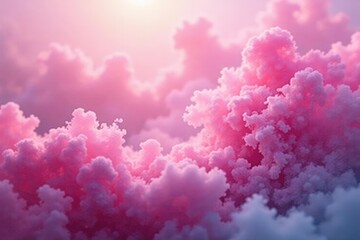 Fototapeta premium Pink mist swirls in the air with subtle shimmer, soft pink hue, dreamlike scene, ethereal mist