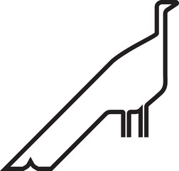 Line Art of Guinea Fowl Sign