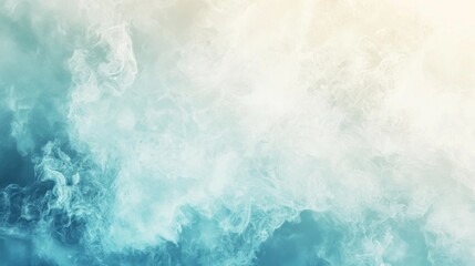 Abstract Whimsical Teal and White Cloud Formation, Dreamy Sky, Serene Atmosphere, Peaceful Colors, Soft Hues, Ethereal Beauty