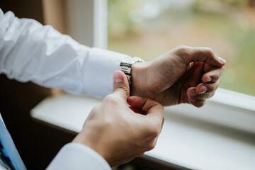 Groom's Final Touch – Adjusting the Wristwatch