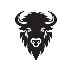 Bison vector illustration silhouette