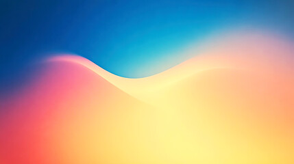 Minimal abstract background featuring a smooth gradient of blue, pink, and yellow