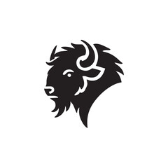 Bison vector illustration silhouette