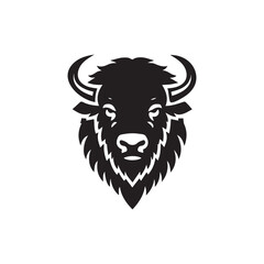 Bison vector illustration silhouette