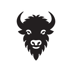Bison vector illustration silhouette