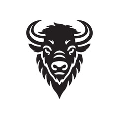 Bison vector illustration silhouette