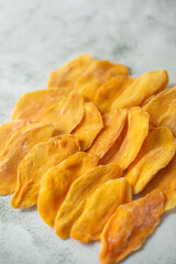 dried mangon fruit on the table