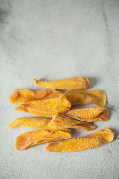 dried mangon fruit on the table