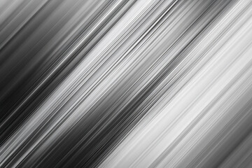Fototapeta premium Abstract metallic striped texture with diagonal lines creating a modern, futuristic look. Perfect for backgrounds, presentations, or digital art projects. High-resolution grayscale design.
