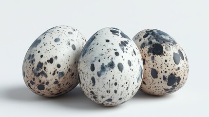 Obraz premium quail eggs isolated on transparent background