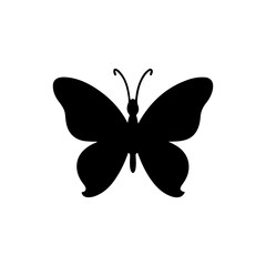 Butterfly silhouette vector illustration on white background