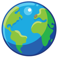 Planet Earth Clipart – Cartoon Style Vector Illustration