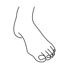 Foot sole single-line art on a white artboard elegantly captures the intricate shape of a foot&rsquo;s sole, symbolizing movement and balance with a single continuous line.