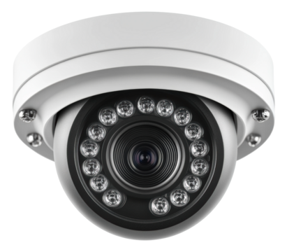 Surveillance camera installation urban area technology indoor security isolated on transparent background - Powered by Adobe