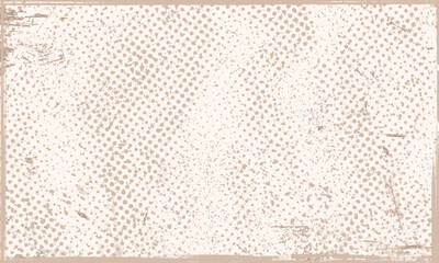 Grunge Distressed Textured Abstract Dotted Halftone Retro Paper Print Texture Frame Vector Wallpaper