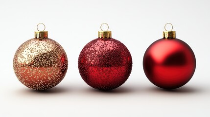 Obraz premium red christmas ball isolated on transparent background