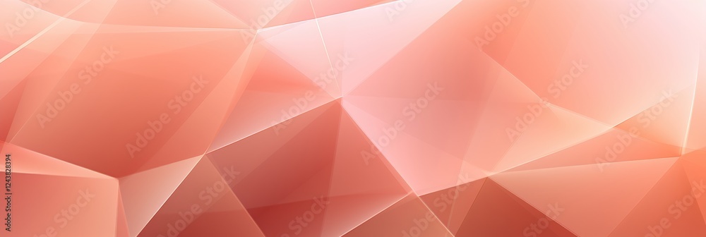Poster soft warm tones abstract design featuring geometric shapes and triangular patterns for elegant backg