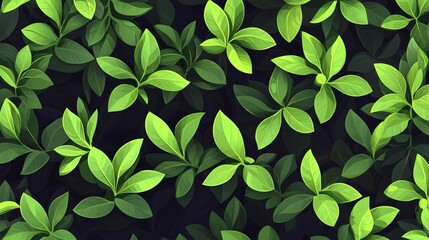 Showcase the Beauty of Nature with This Image of a Verdant Plant Thriving on a Dark Backdrop