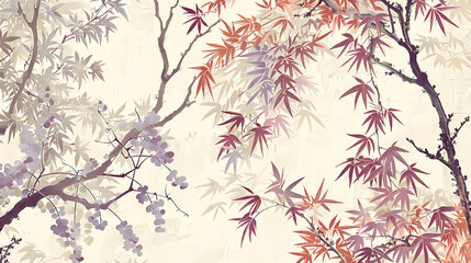 Fototapeta premium new year card with Japanese patterns
