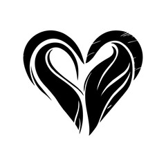HEART SHAPED LOVE SIMPLE VECTOR LOGO