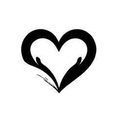 HEART SHAPED LOVE SIMPLE VECTOR LOGO