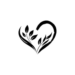 HEART SHAPED LOVE SIMPLE VECTOR LOGO