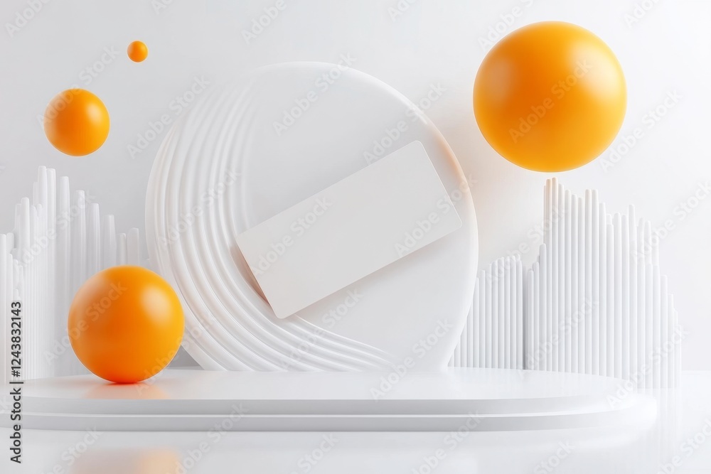 Poster a clean, minimalist design of a 0% interest credit card floating on a white background