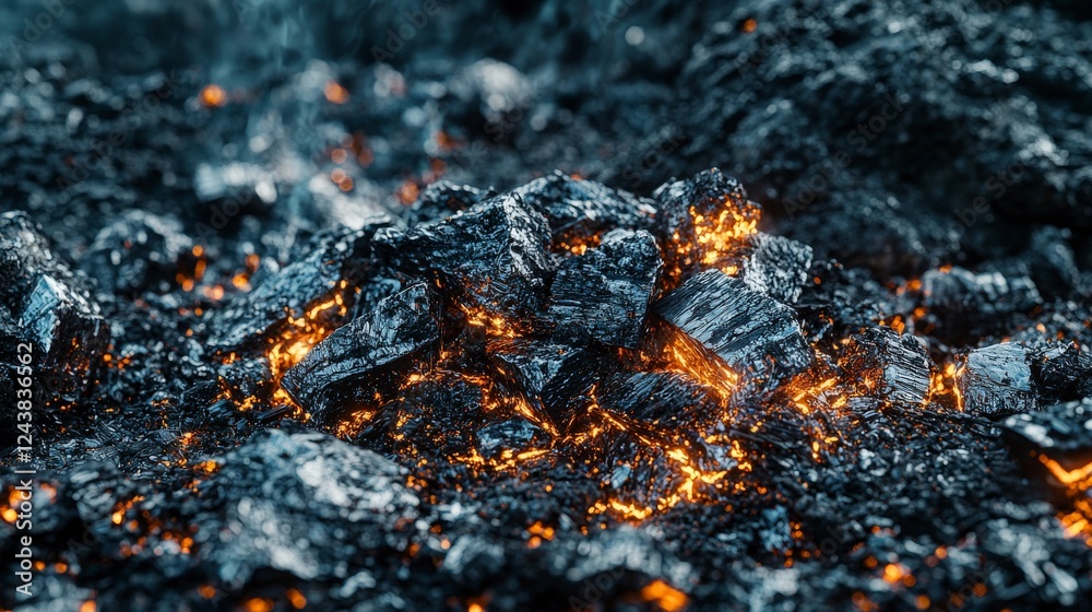 Poster Exploring the durability of metals through hot ember analysis laboratory setting close-up shot scientific concept