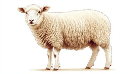 Fototapeta premium sheep isolated on transparent background