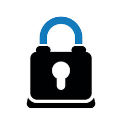 Open lock security icon.