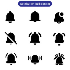 bells notification icon design vector art illustration on white background.
