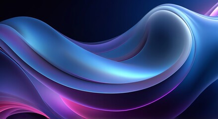 Obraz premium Ondas coloridas abstractas, formas fluidas, colores degradados, renderizado 3D