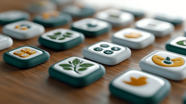 Vivid collection of mobile app icons, showcasing modern ui/ux design and digital interface innovation