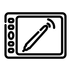 pen displays cut line icon